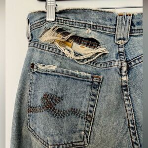 7 For All Mankind Jeans Women's 27 Blue Denim, Boot Leg, Low Rise, Light Wash